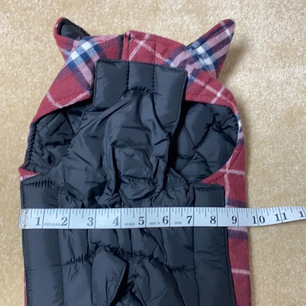 Dog / Pet Plaid Coat with Velcro - Brand New